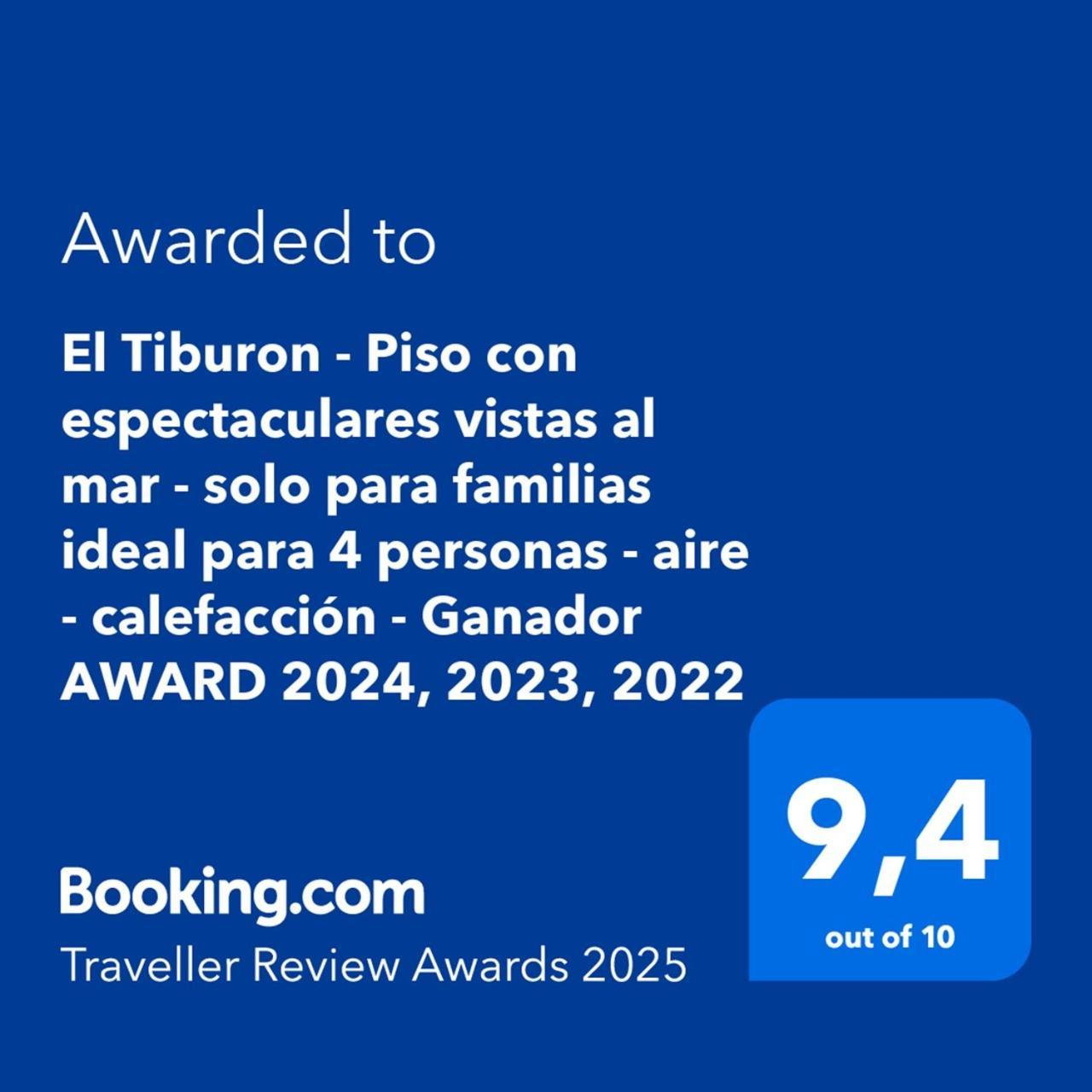 El Tiburon - Piso Con Espectaculares Vistas Al Mar - Solo Para Familias Ideal Para 4 Personas - Aire - Calefaccion - Ganador Award 2025, 2024, 2023, 2022 Playa de Gandia 外观 照片